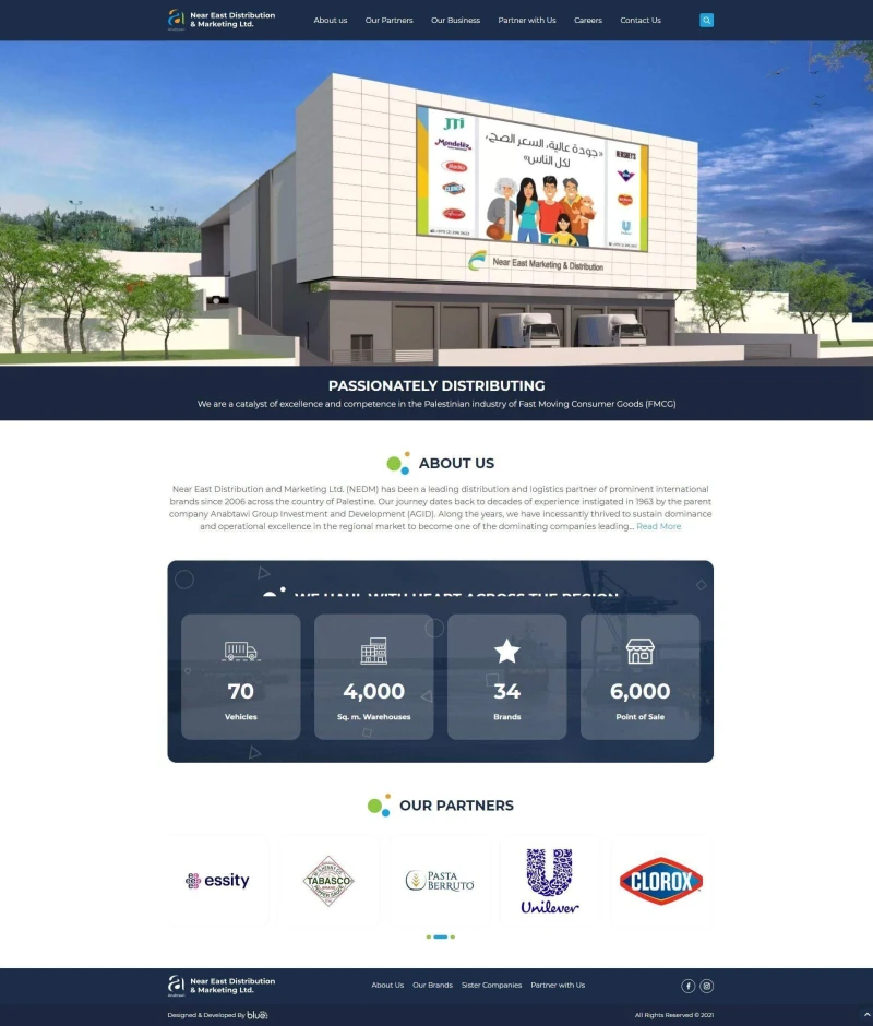 Near East Distribution and Marketing Ltd. Website
